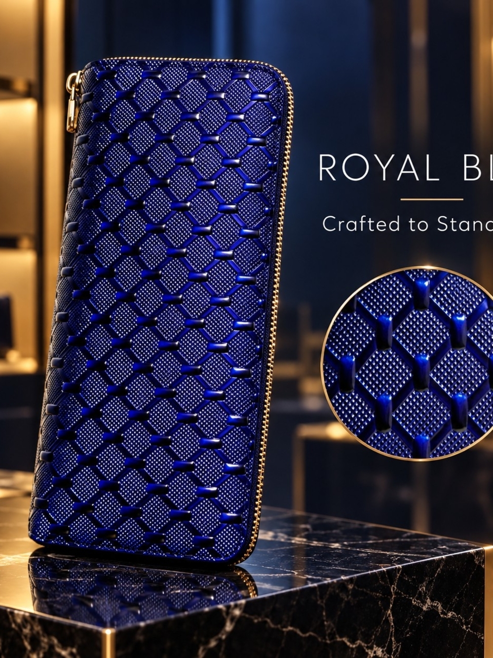 Zip-Around Women's Wallet in Royal Blue